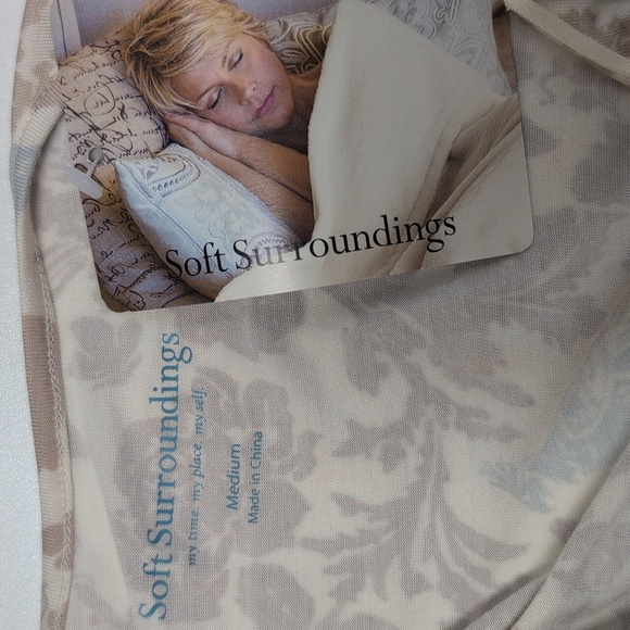 Soft Surroundings NWT Sweet Dreams Full Length Night Gown Lounge Dress Size M - Picture 3 of 6